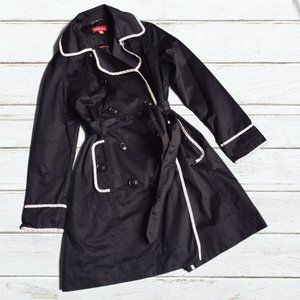 Merona Black Classic Full-length Trench Coat